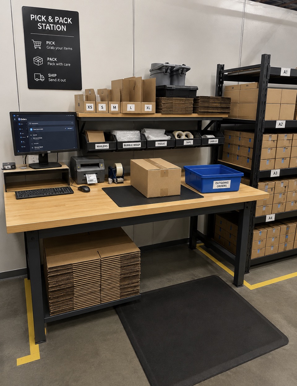 FMG Denver pick and pack station